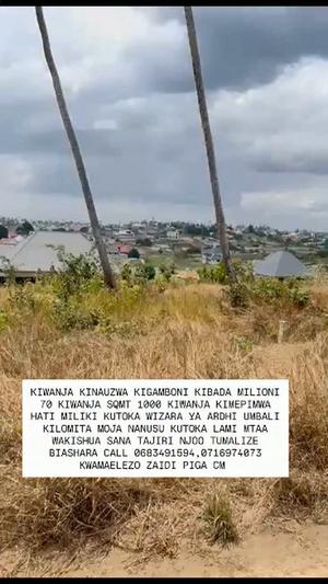 Kiwanja kinauzwa Kibada, Dar Es Salaam (1000 sqm) Kiwanja kinauzwa Kibada, Dar Es Salaam (1000 sqm)