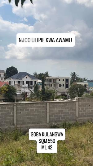 Kiwanja (Residential/Commercial) kinauzwa Goba Kulangwa, Dar Es Salaam (550 sqm)