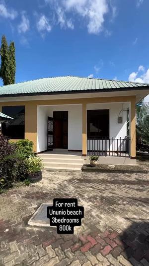Nyumba/Apartment ya vyumba vitatu inapangishwa Ununio Beach, Dar Es Salaam