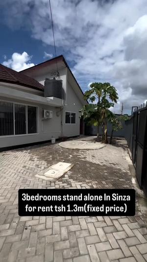 Nyumba ya vyumba vitatu inapangishwa Sinza, Dar Es Salaam