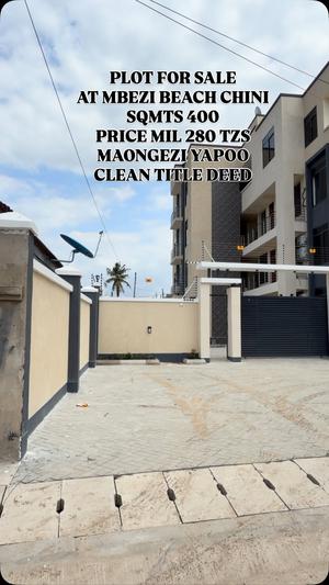 Plot for sale in Mbezi Beach Chini, Dar Es Salaam sqm 400 Plot for sale in Mbezi Beach Chini, Dar Es Salaam sqm 400