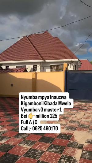 Nyumba ya vyumba vitatu inauzwa Kibada Mwela, Dar Es Salaam (400 sqm)