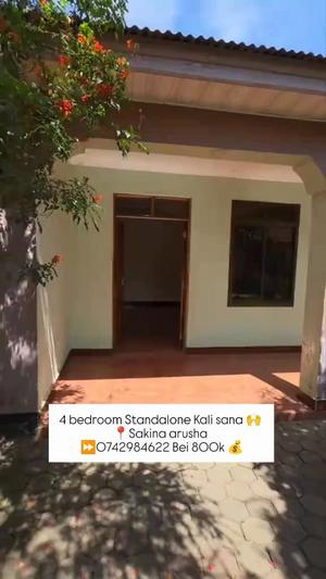 Nyumba ya vyumba vinne inapangishwa Sakina, Arusha