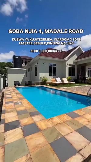 Nyumba ya vyumba vitatu inapangishwa Goba Kulangwa, Dar Es Salaam