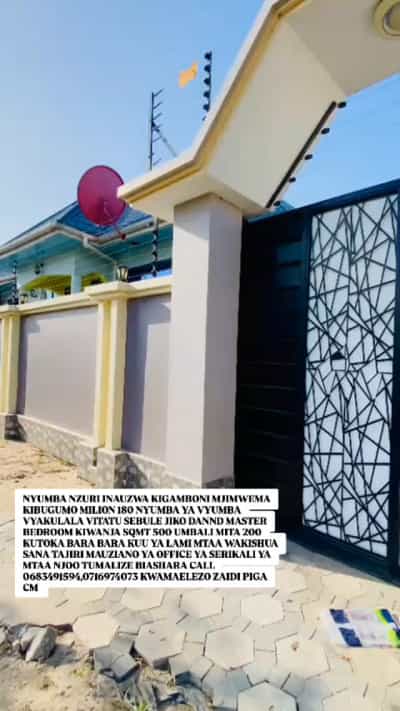 Nyumba ya vyumba vitatu inauzwa Kigamboni Mjimwema Kibugumo, Dar Es Salaam (500 sqm) Nyumba ya vyumba vitatu inauzwa Kigamboni Mjimwema Kibugumo, Dar Es Salaam (500 sqm)