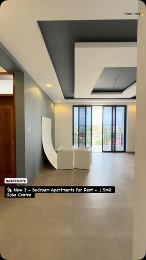 Apartment ya vyumba vitatu inapangishwa Goba Centre, Dar Es Salaam