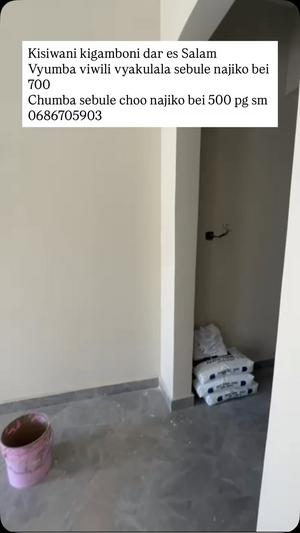 Nyumba ya vyumba viwili inapangishwa Kisiwani Zizi La Ng'ombe, Dar Es Salaam