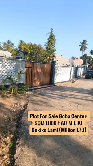 Kiwanja kinauzwa Goba Center, Dar Es Salaam (1000 sqm)