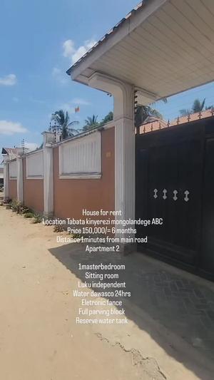 Apartment ya chumba kimoja inapangishwa Tabata Kinyerezi Mongolandege, Dar Es Salaam
