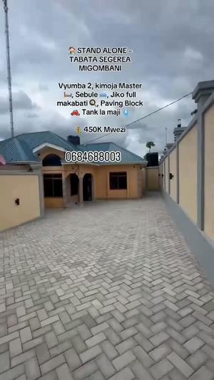 Nyumba ya vyumba viwili inapangishwa Tabata Segerea Migombani, Dar Es Salaam Nyumba ya vyumba viwili inapangishwa Tabata Segerea Migombani, Dar Es Salaam