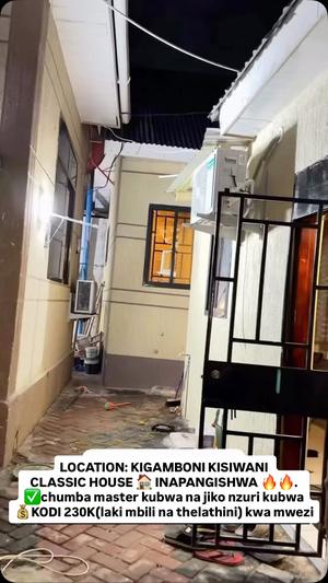Nyumba ya chumba kimoja inapangishwa Kigamboni Kisiwani, Dar Es Salaam