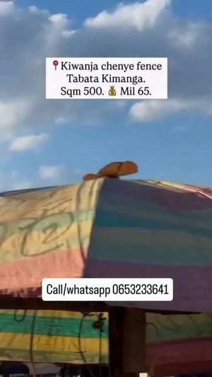 Kiwanja kinauzwa Tabata Kimanga Jiandae, Dar Es Salaam (500 sqm) Kiwanja kinauzwa Tabata Kimanga Jiandae, Dar Es Salaam (500 sqm)
