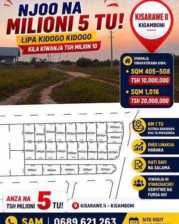 Viwanja vinauzwa Kisarawe II, Dar Es Salaam (405 sqm) Viwanja vinauzwa Kisarawe II, Dar Es Salaam (405 sqm)