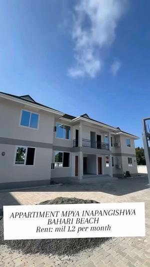 Apartment ya vyumba viwili inapangishwa Bahari Beach, Dar Es Salaam