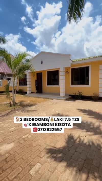 Nyumba ya vyumba vitatu inapangishwa Kisota, Kigamboni, Dar Es Salaam