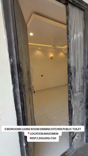 Nyumba ya vyumba vitatu inapangishwa Magomeni, Dar Es Salaam