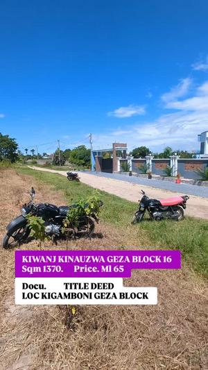 Plot for sale in Geza Block 16, Kigamboni, Dar Es Salaam