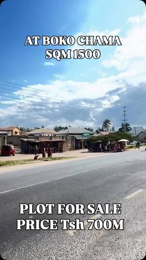 Kiwanja kinauzwa Boko Chama, Dar Es Salaam sqm 1500 Kiwanja kinauzwa Boko Chama, Dar Es Salaam sqm 1500