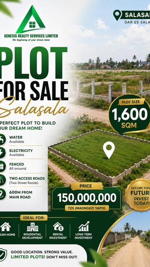 Kiwanja kinauzwa Salasala Benaco, Dar Es Salaam sqm 1600 Kiwanja kinauzwa Salasala Benaco, Dar Es Salaam sqm 1600