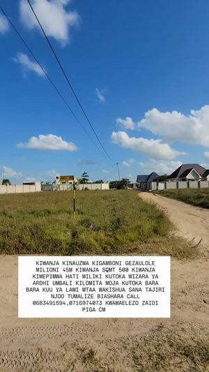 Kiwanja kinauzwa Gezaulole, Dar Es Salaam sqm 500
