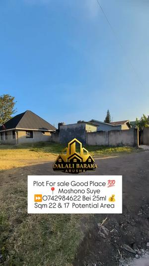 Kiwanja kinauzwa Moshono Suye, Arusha sqm 39 Kiwanja kinauzwa Moshono Suye, Arusha sqm 39