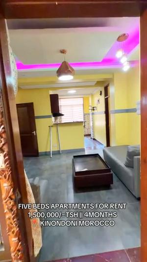 Apartment ya vyumba vitano inapangishwa Kinondoni Morocco, Dar Es Salaam