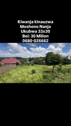 Kiwanja kinauzwa Moshono Nanja, Arusha (990 sqm)
