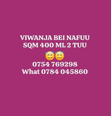 Kiwanja kinauzwa Vikindu Vianzi, Pwani sqm 400 Kiwanja kinauzwa Vikindu Vianzi, Pwani sqm 400