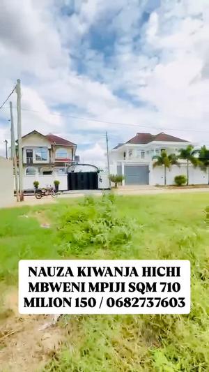 Kiwanja kinauzwa Mbweni Mpiji, Dar Es Salaam sqm 710