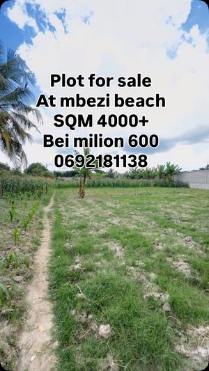 Kiwanja kinauzwa Mbezi Beach, Dar Es Salaam sqm 4000 Kiwanja kinauzwa Mbezi Beach, Dar Es Salaam sqm 4000