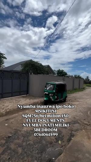 Nyumba ya vyumba vitatu inauzwa Boko Msikiti, Dar Es Salaam