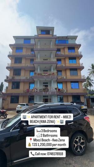 Apartment ya vyumba vitatu inapangishwa Mbezi Beach, Dar Es Salaam