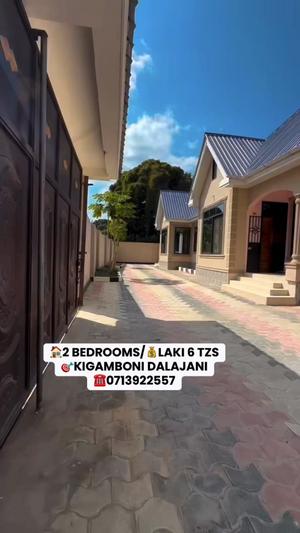 Nyumba ya vyumba viwili inapangishwa Kigamboni Dalajani, Dar Es Salaam