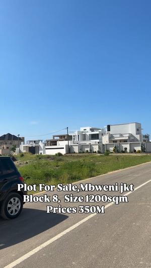 Kiwanja kinauzwa Mbweni Jkt, Dar Es Salaam sqm 1200