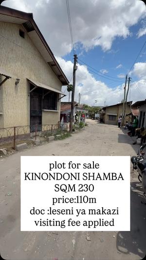 Residential Plot for Sale in Kinondoni Shamba, Dar Es Salaam (230 sqm)