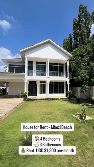 Nyumba ya vyumba vinne inapangishwa Mbezi Beach, Dar Es Salaam Nyumba ya vyumba vinne inapangishwa Mbezi Beach, Dar Es Salaam