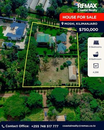 9 Bedrooms House for Sale in Shanty Town, Moshi, Kilimanjaro (4298 sqm)