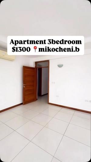 Apartment ya vyumba vitatu inapangishwa Mikocheni B, Dar Es Salaam