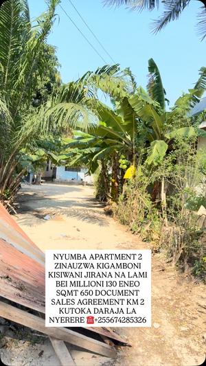 Apartment inauzwa Kigamboni Kisiwani, Dar Es Salaam (650 sqm) Apartment inauzwa Kigamboni Kisiwani, Dar Es Salaam (650 sqm)