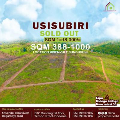 Residential Plots for Sale in Kisemvule Sunguvuni, Pwani