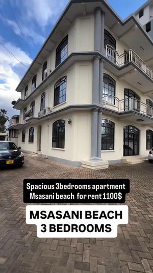 Apartment ya vyumba vitatu inapangishwa Msasani Beach, Dar Es Salaam