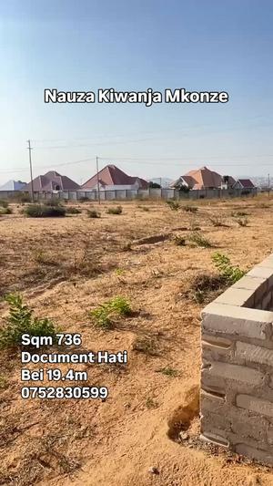 Plot for sale in Mkonze, Dodoma sqm 736 Plot for sale in Mkonze, Dodoma sqm 736