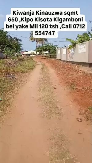 Kiwanja kinauzwa Kisota Kigamboni, Dar Es Salaam (650 sqm)