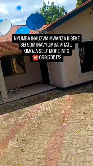 Nyumba ya vyumba vitatu inauzwa Kiseke, Mwanza