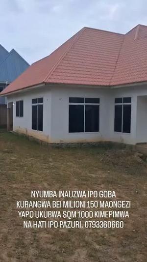 Nyumba inauzwa Goba Kurangwa, Dar Es Salaam (1000 sqm) Nyumba inauzwa Goba Kurangwa, Dar Es Salaam (1000 sqm)