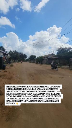 Residential/Commercial Plot for Sale in Kigamboni Mtengu Lugwadu, Dar Es Salaam (1 acre)