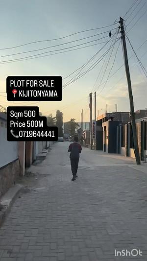 Kiwanja (Commercial Plot) kinauzwa Kijitonyama, Dar Es Salaam (500 sqm)