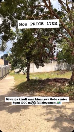 Plot for sale in Goba Center, Dar Es Salaam sqm 1045 Plot for sale in Goba Center, Dar Es Salaam sqm 1045
