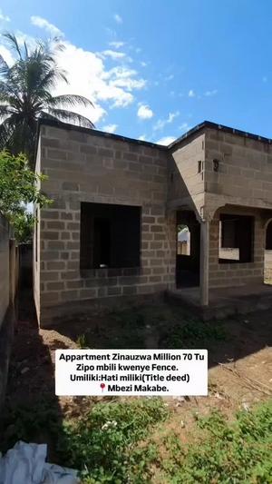 2 Bedrooms Apartment for Sale in Mbezi Makabe, Dar Es Salaam (400 sqm)