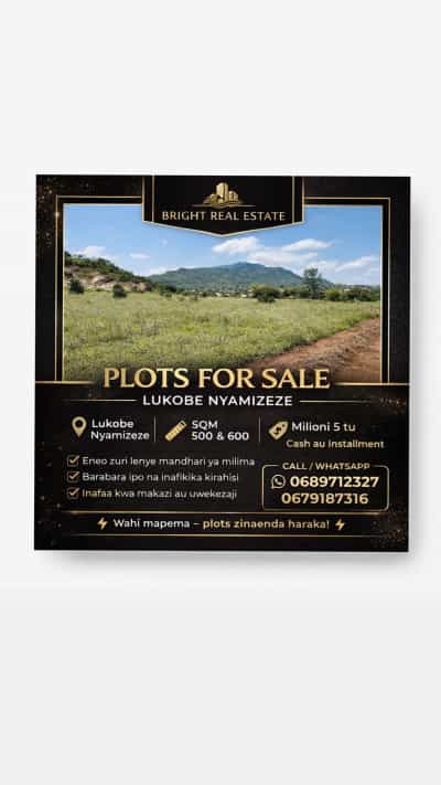 Kiwanja kinauzwa Lukobe Nyamizeze, Morogoro (500 sqm)